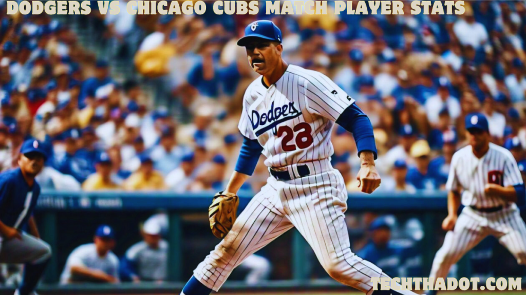 Dodgers vs chicago cubs match player stats